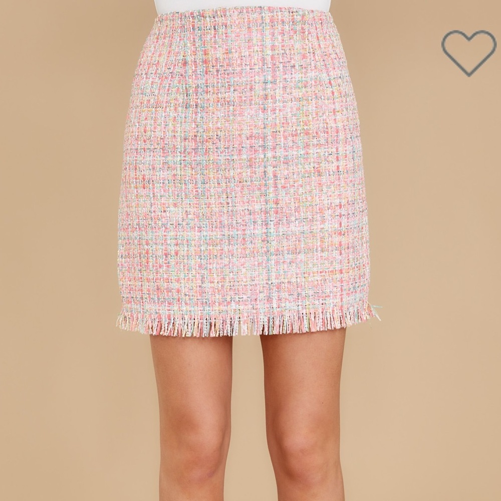 NWOT Pink tweed skirt - Picture 2 of 9